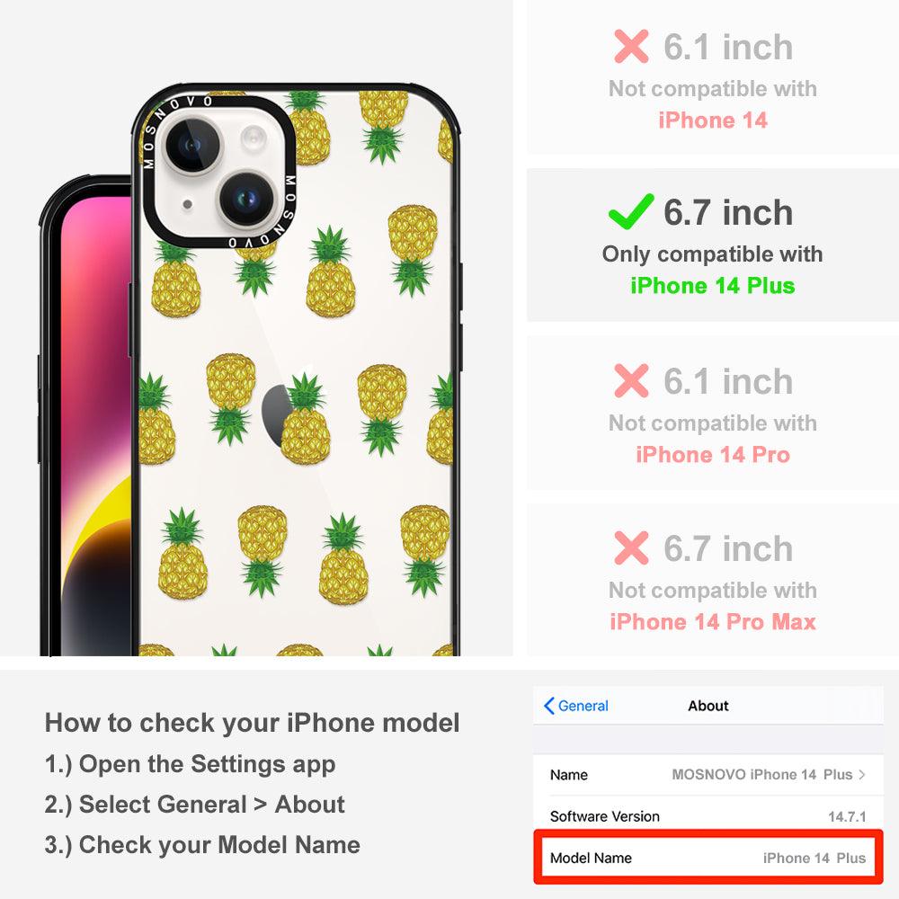 Cute Pineapples Phone Case - iPhone 14 Plus Case - MOSNOVO