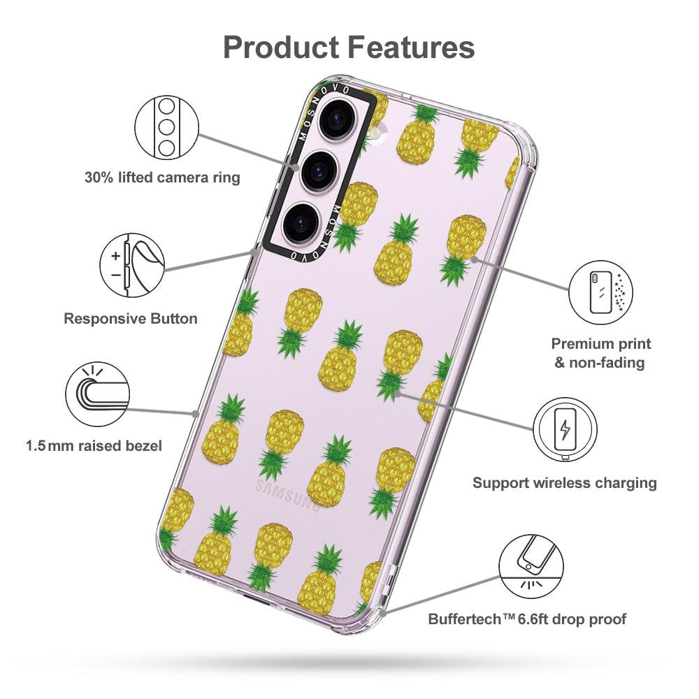 Cute Hawaiian Pineapple Phone Case - Samsung Galaxy S23 Case - MOSNOVO