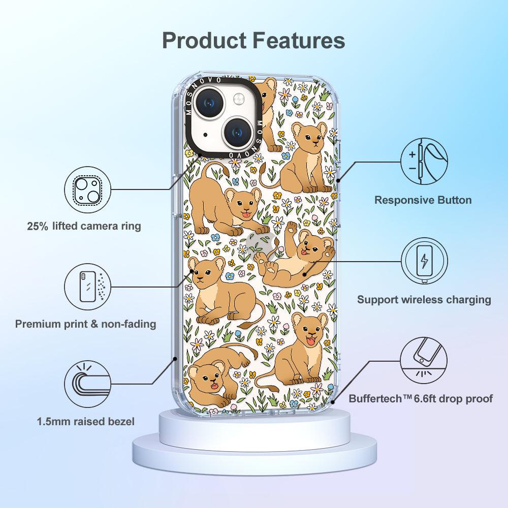 Cute Lion Phone Case - iPhone 14 Plus Case - MOSNOVO