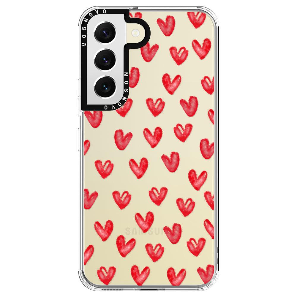 Cute Little Heart Phone Case - Samsung Galaxy S22 Plus Case - MOSNOVO