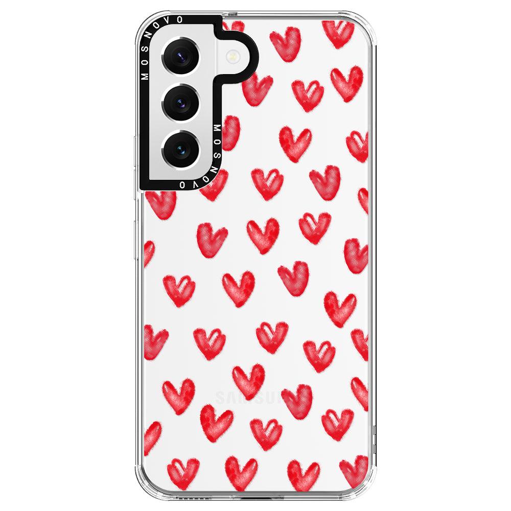 Cute Little Heart Phone Case - Samsung Galaxy S22 Plus Case - MOSNOVO