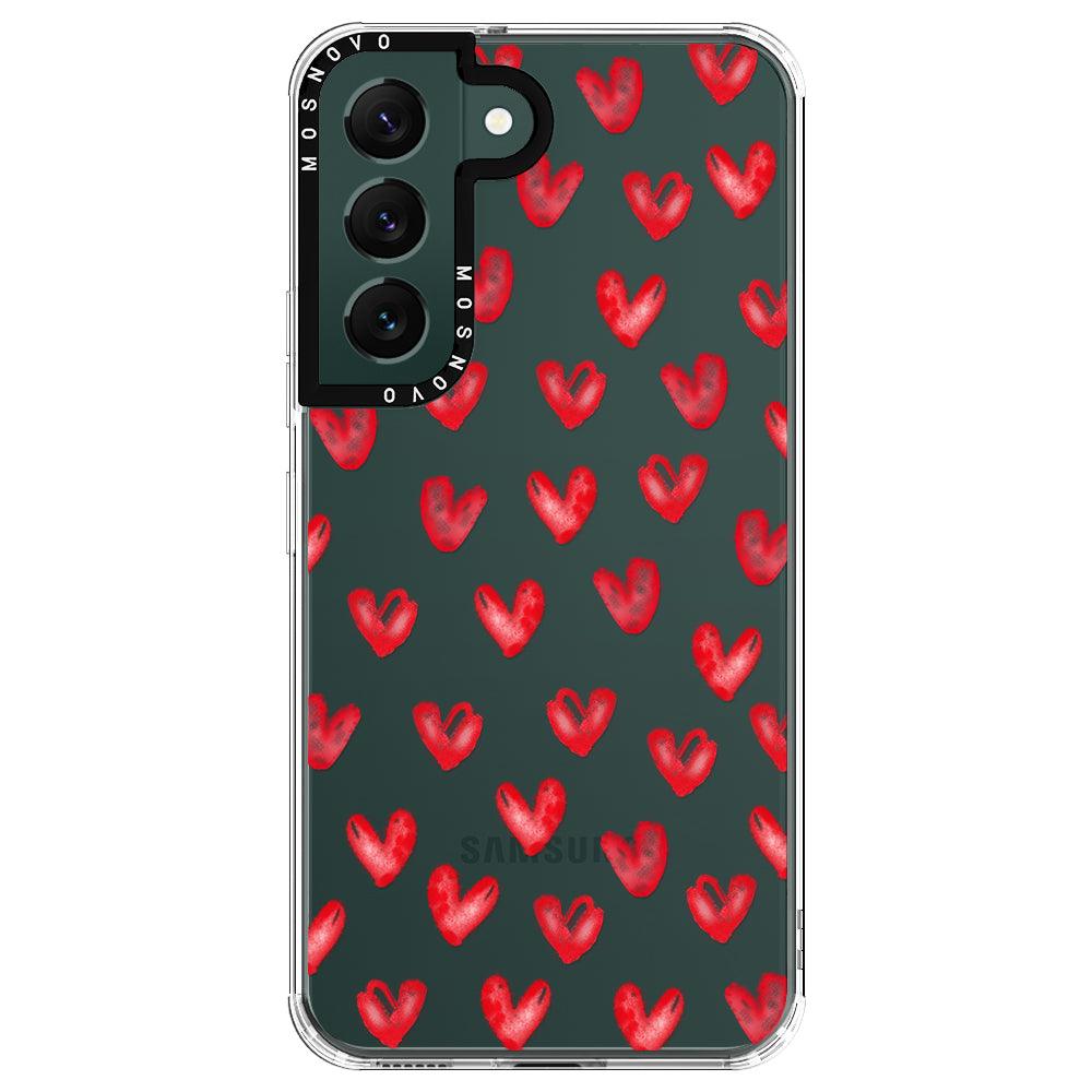 Cute Little Heart Phone Case - Samsung Galaxy S22 Plus Case - MOSNOVO