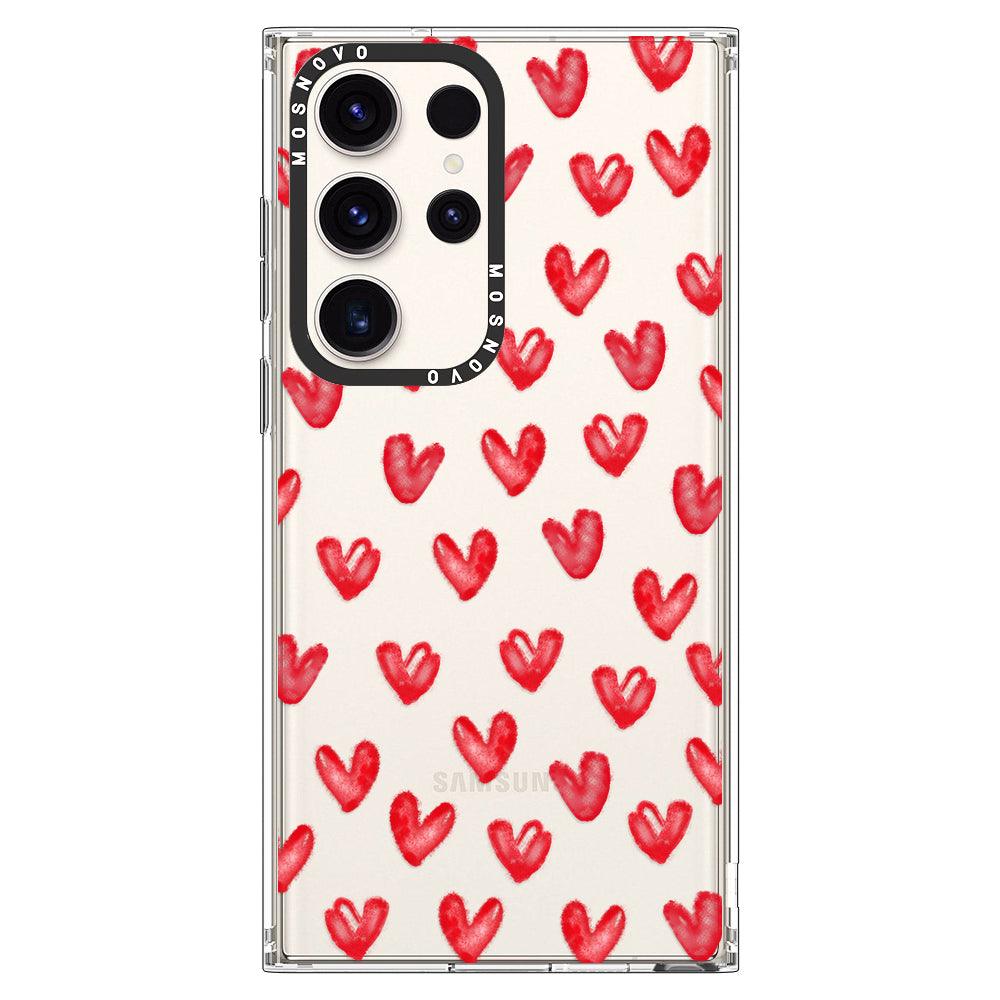 Cute Little Heart Phone Case - Samsung Galaxy S23 Ultra Case - MOSNOVO