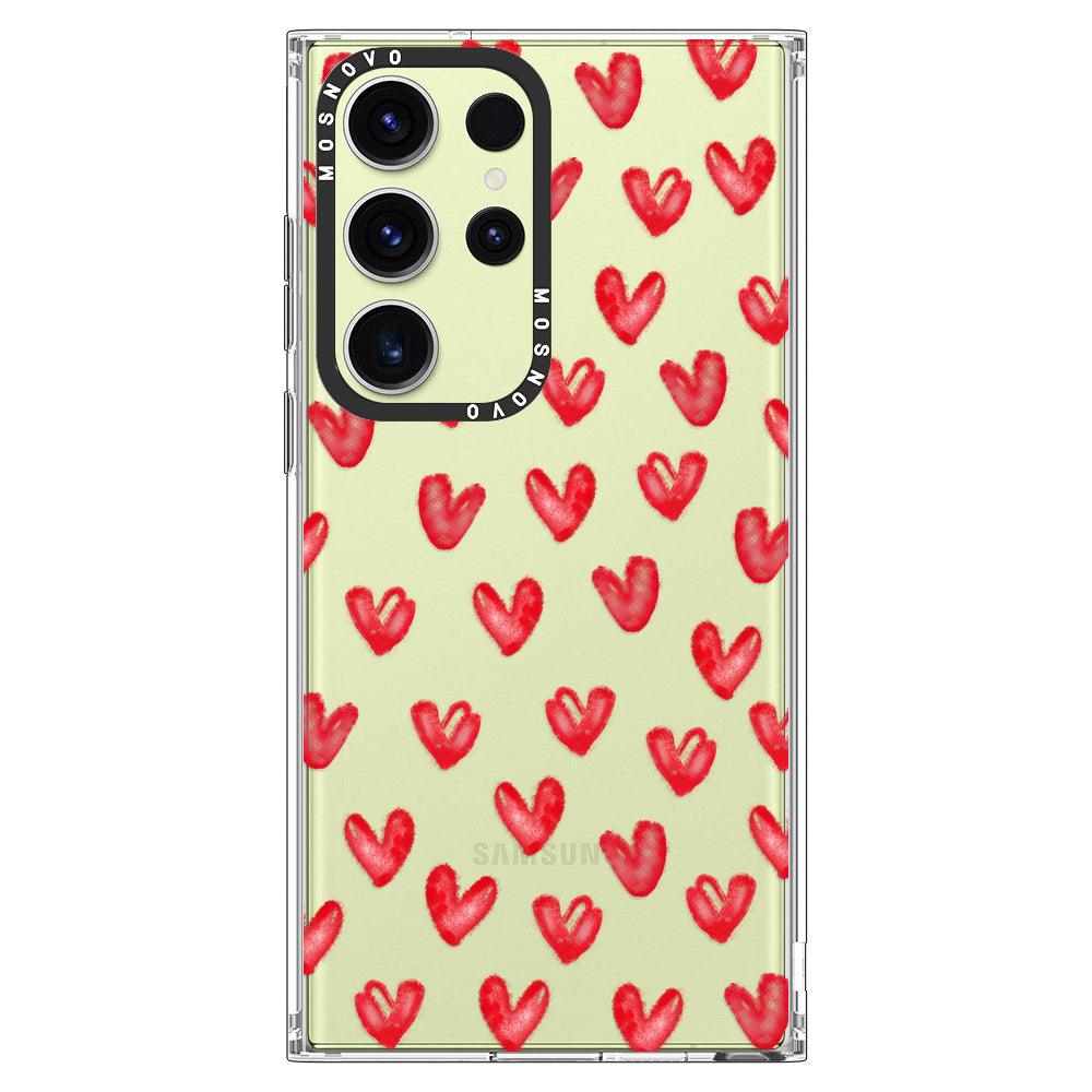 Cute Little Heart Phone Case - Samsung Galaxy S23 Ultra Case - MOSNOVO