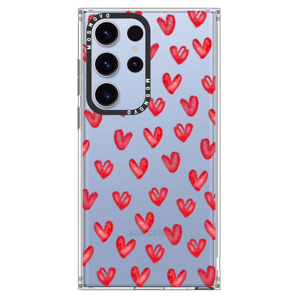 Cute Little Heart Phone Case - Samsung Galaxy S23 Ultra Case - MOSNOVO