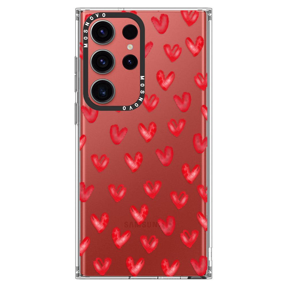 Cute Little Heart Phone Case - Samsung Galaxy S23 Ultra Case - MOSNOVO