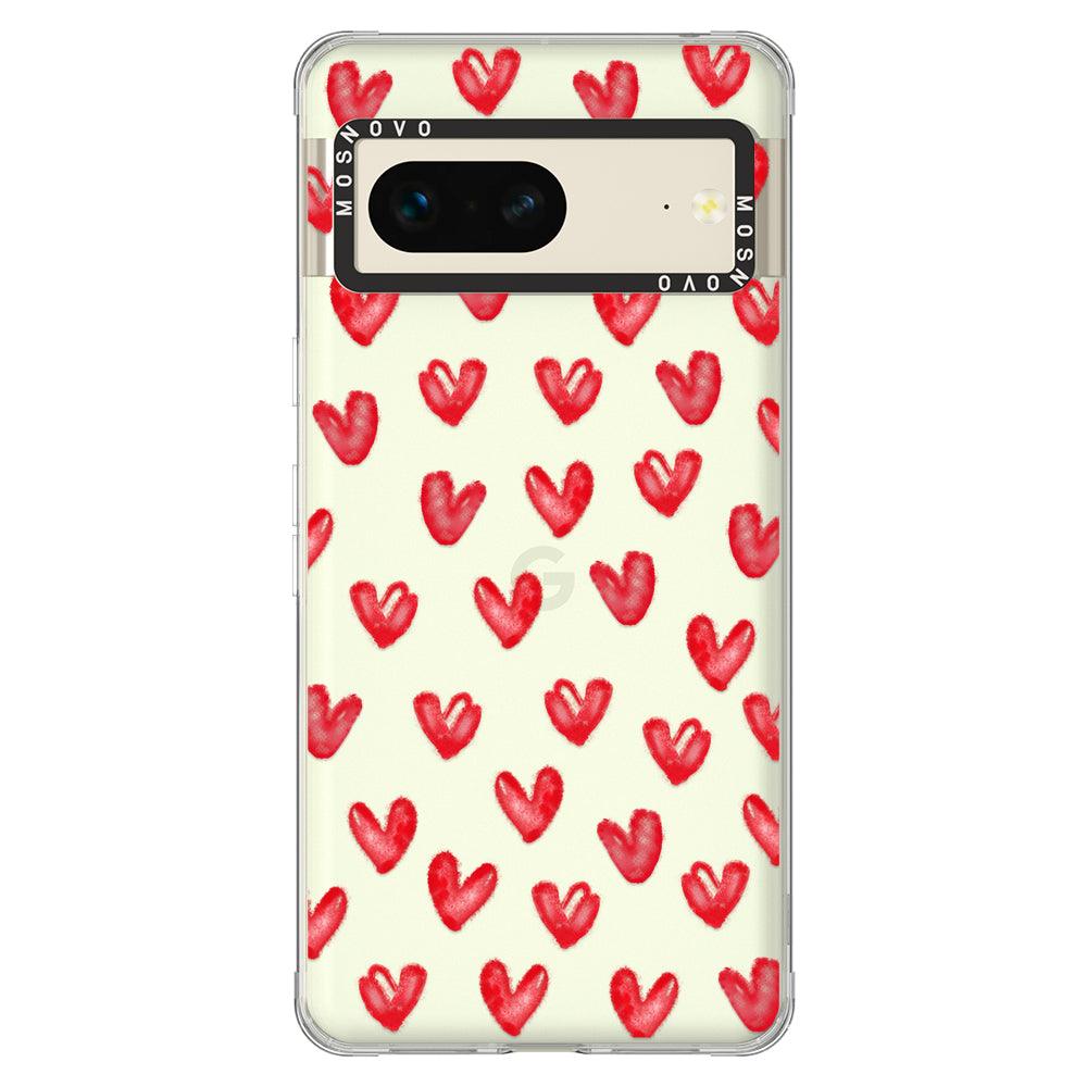 Cute Little Hearts Phone Case - Google Pixel 7 Case - MOSNOVO