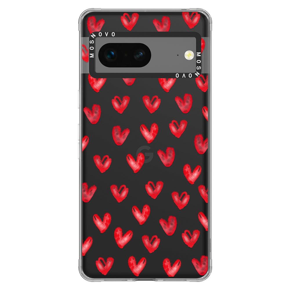 Cute Little Hearts Phone Case - Google Pixel 7 Case - MOSNOVO