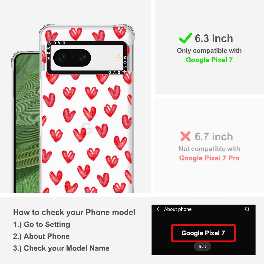 Cute Little Hearts Phone Case - Google Pixel 7 Case - MOSNOVO