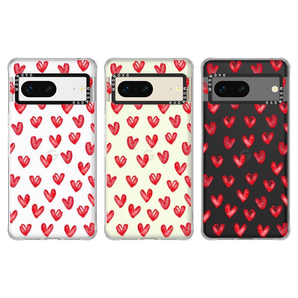 Cute Little Hearts Phone Case - Google Pixel 7 Case - MOSNOVO