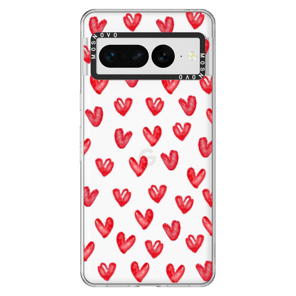 Cute Little Hearts Phone Case - Google Pixel 7 Pro Case - MOSNOVO