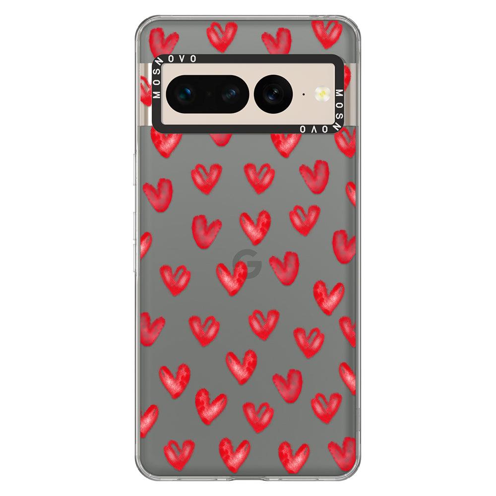 Cute Little Hearts Phone Case - Google Pixel 7 Pro Case - MOSNOVO