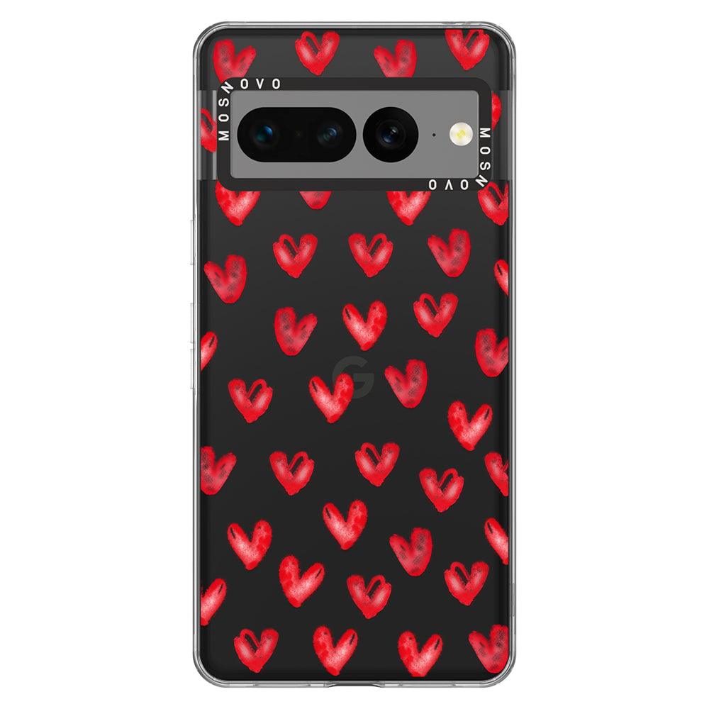 Cute Little Hearts Phone Case - Google Pixel 7 Pro Case - MOSNOVO