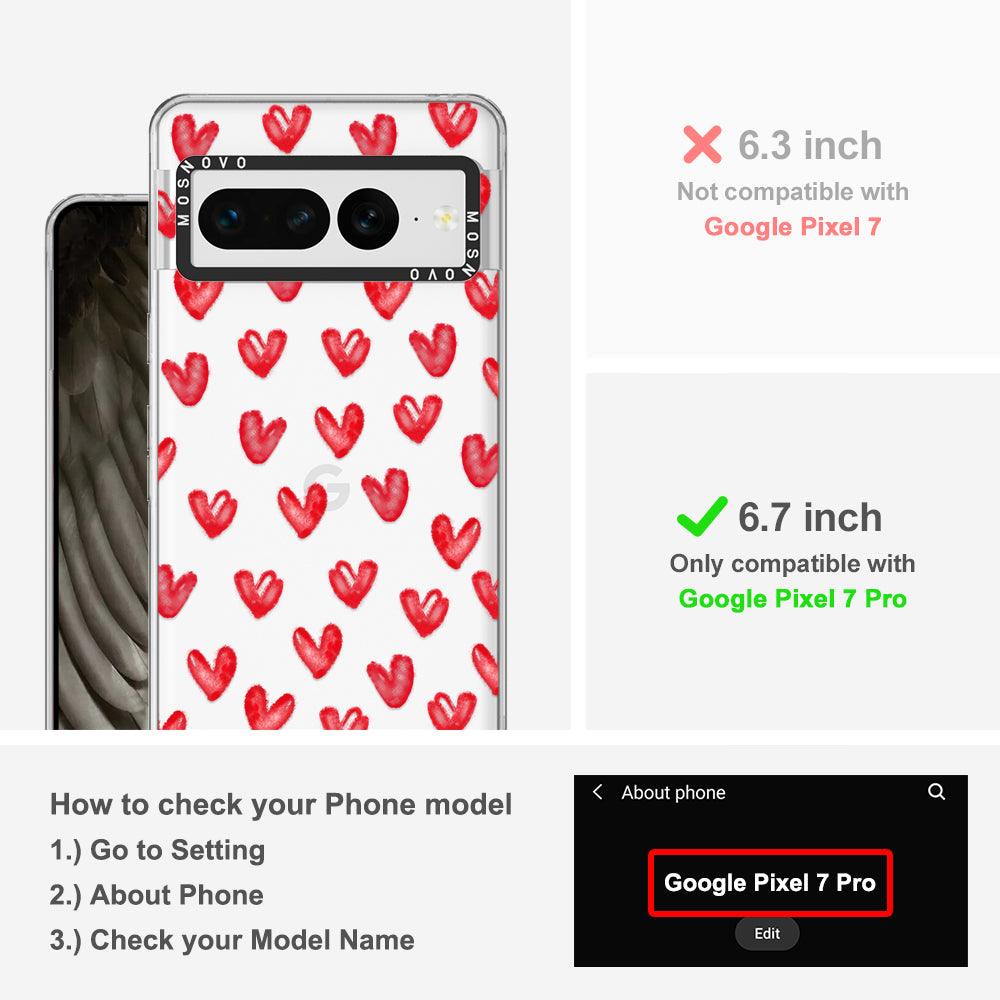 Cute Little Hearts Phone Case - Google Pixel 7 Pro Case - MOSNOVO