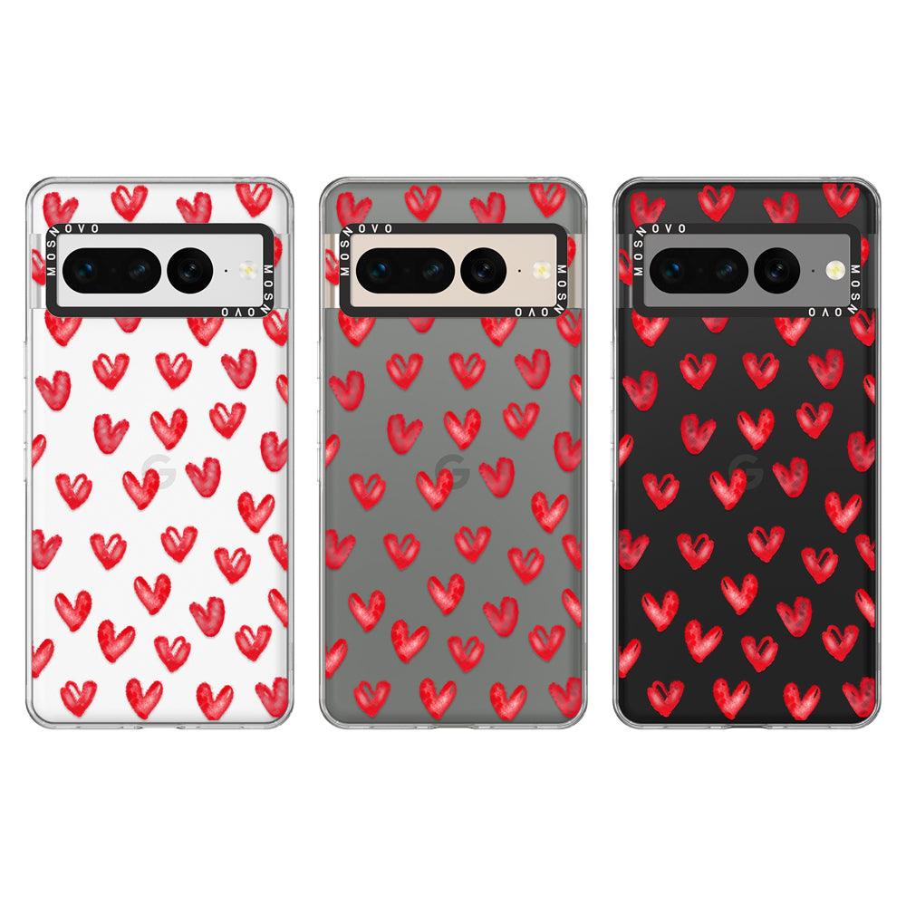 Cute Little Hearts Phone Case - Google Pixel 7 Pro Case - MOSNOVO