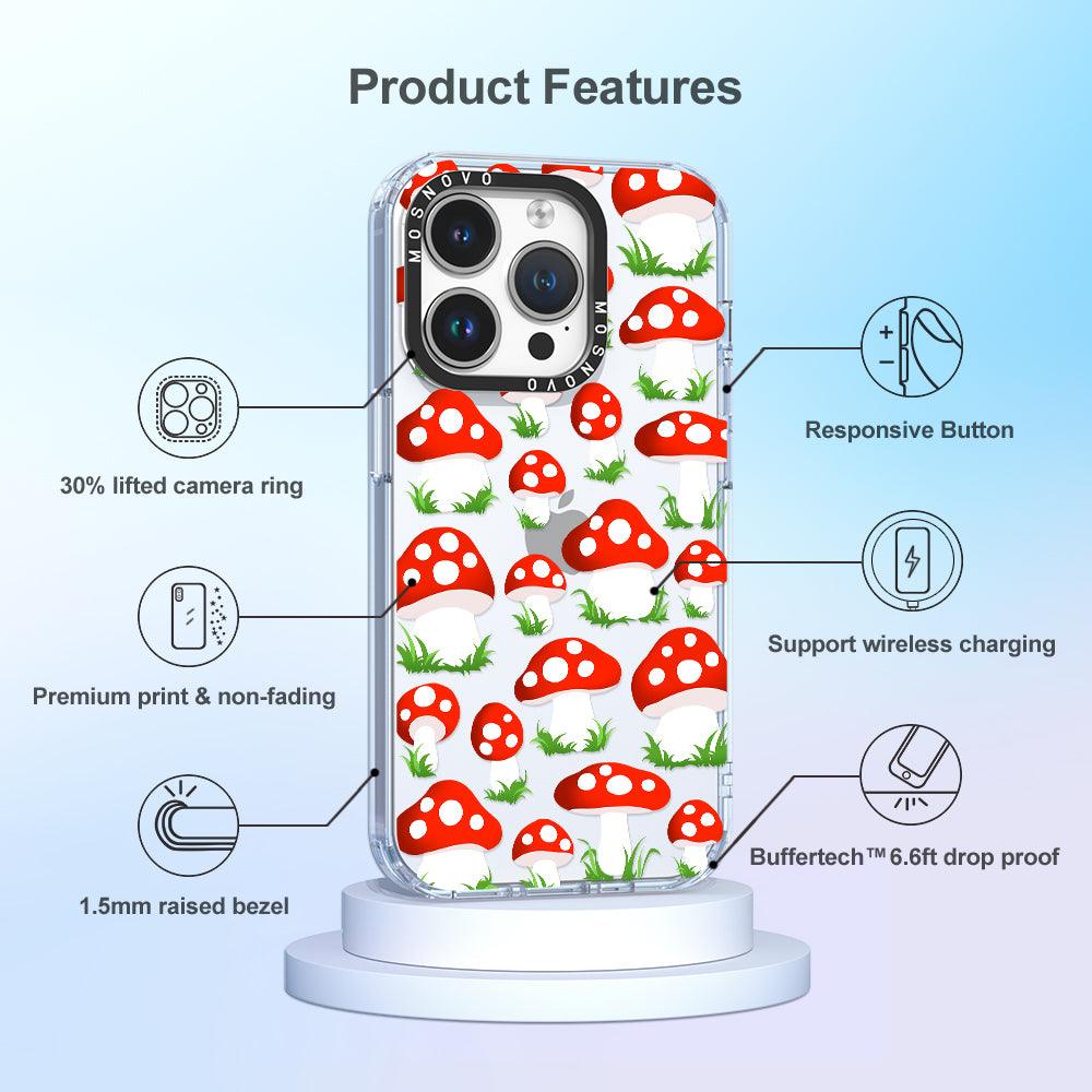 Cute Mushroom Phone Case - iPhone 14 Pro Case - MOSNOVO
