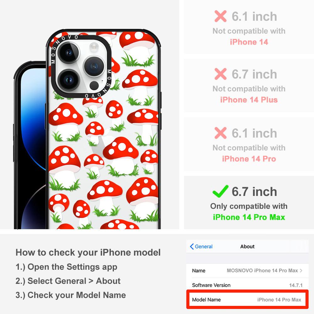 Cute Mushroom Phone Case - iPhone 14 Pro Max Case - MOSNOVO