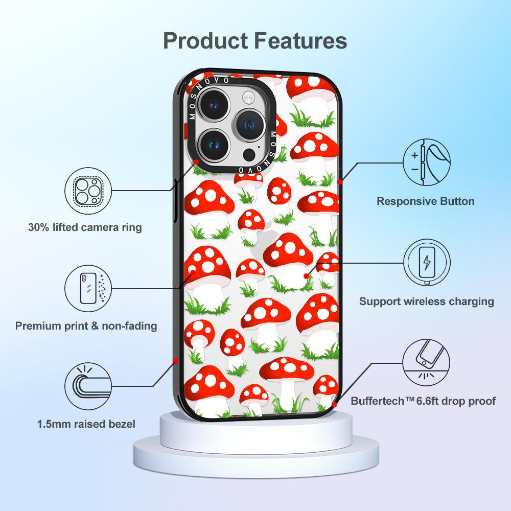 Cute Mushroom Phone Case - iPhone 14 Pro Max Case - MOSNOVO