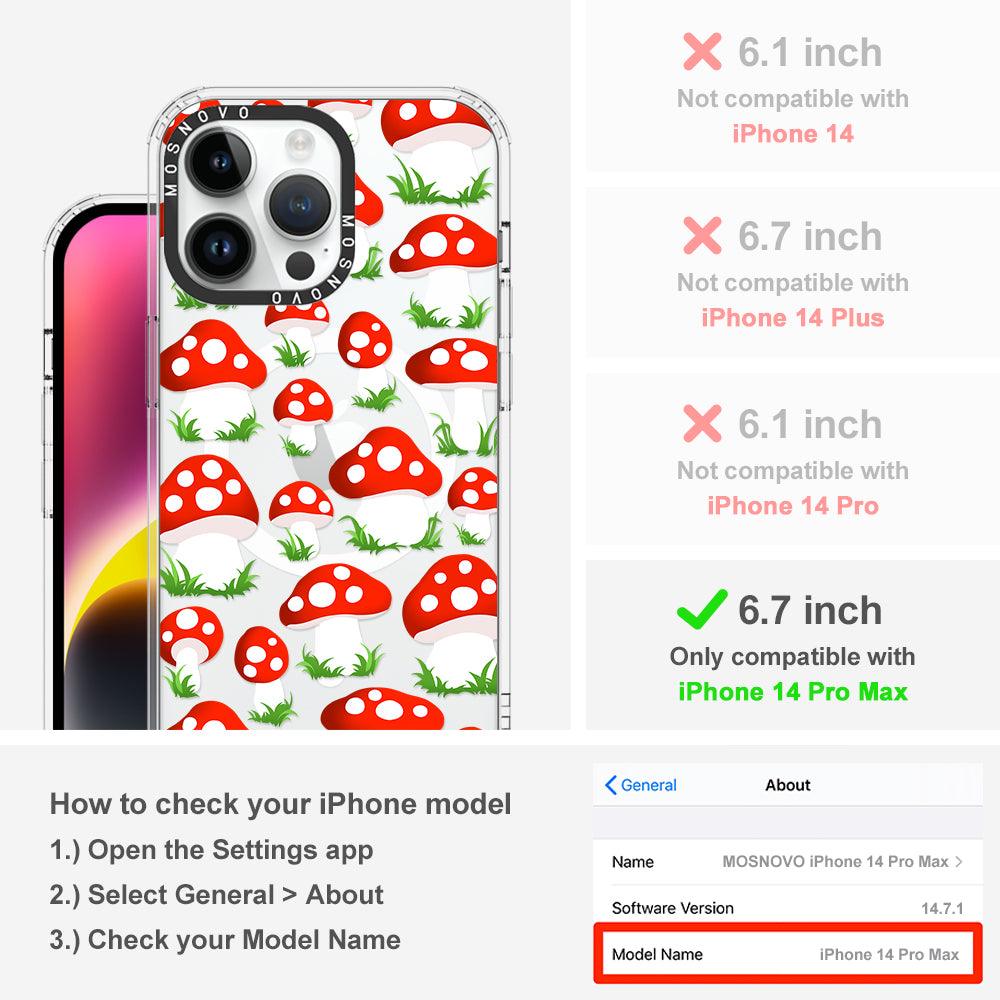 Cute Mushroom Phone Case - iPhone 14 Pro Max Case - MOSNOVO