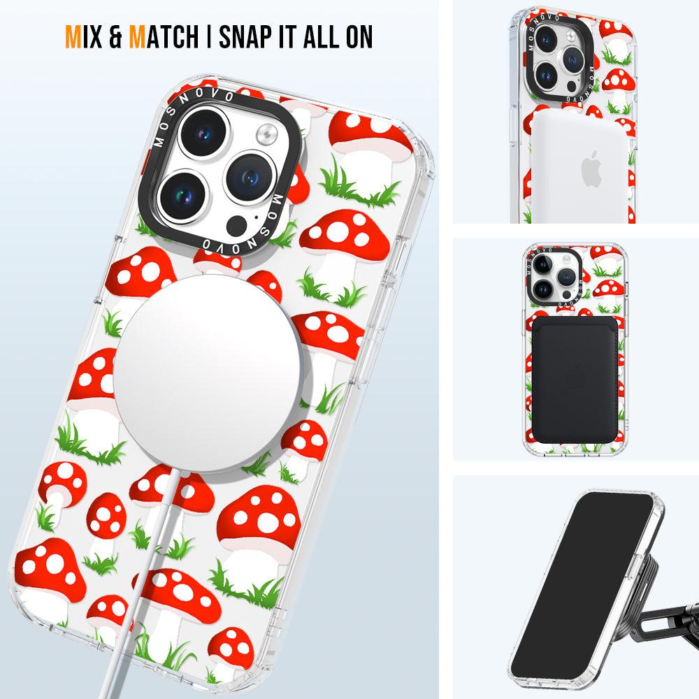 Cute Mushroom Phone Case - iPhone 14 Pro Max Case - MOSNOVO