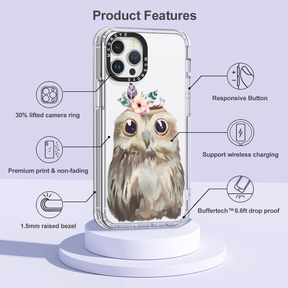 Cute Owl Phone Case - iPhone 12 Pro Case - MOSNOVO