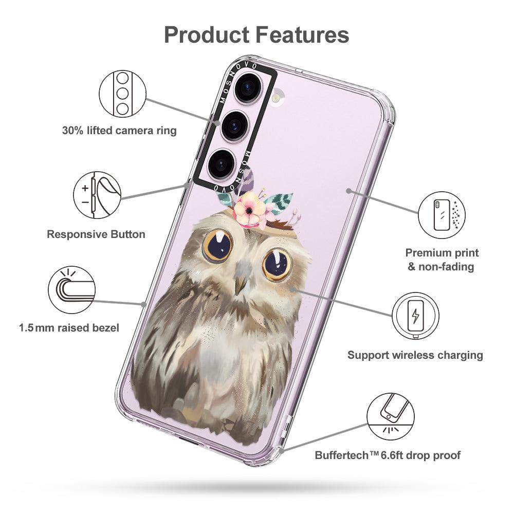 Cute Owl Phone Case - Samsung Galaxy S23 Case - MOSNOVO