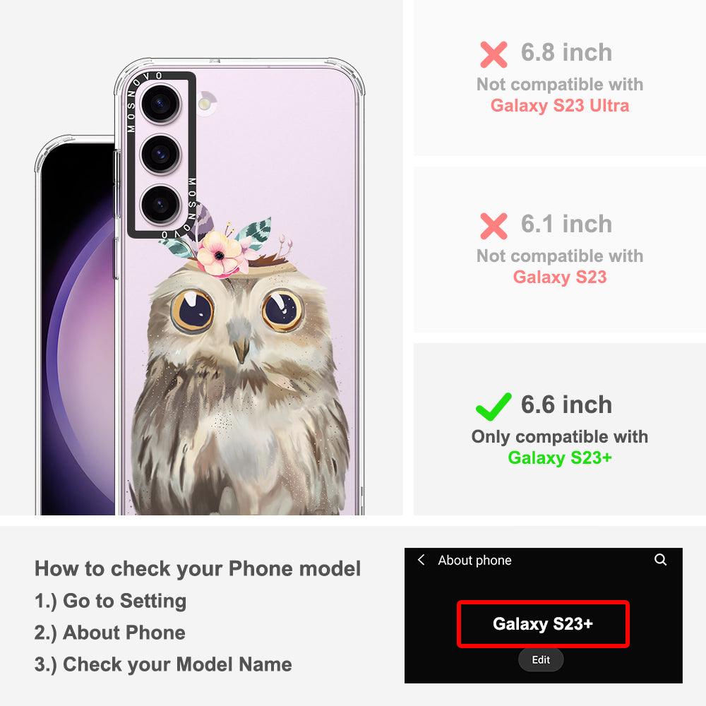 Cute Owl Phone Case - Samsung Galaxy S23 Plus Case - MOSNOVO