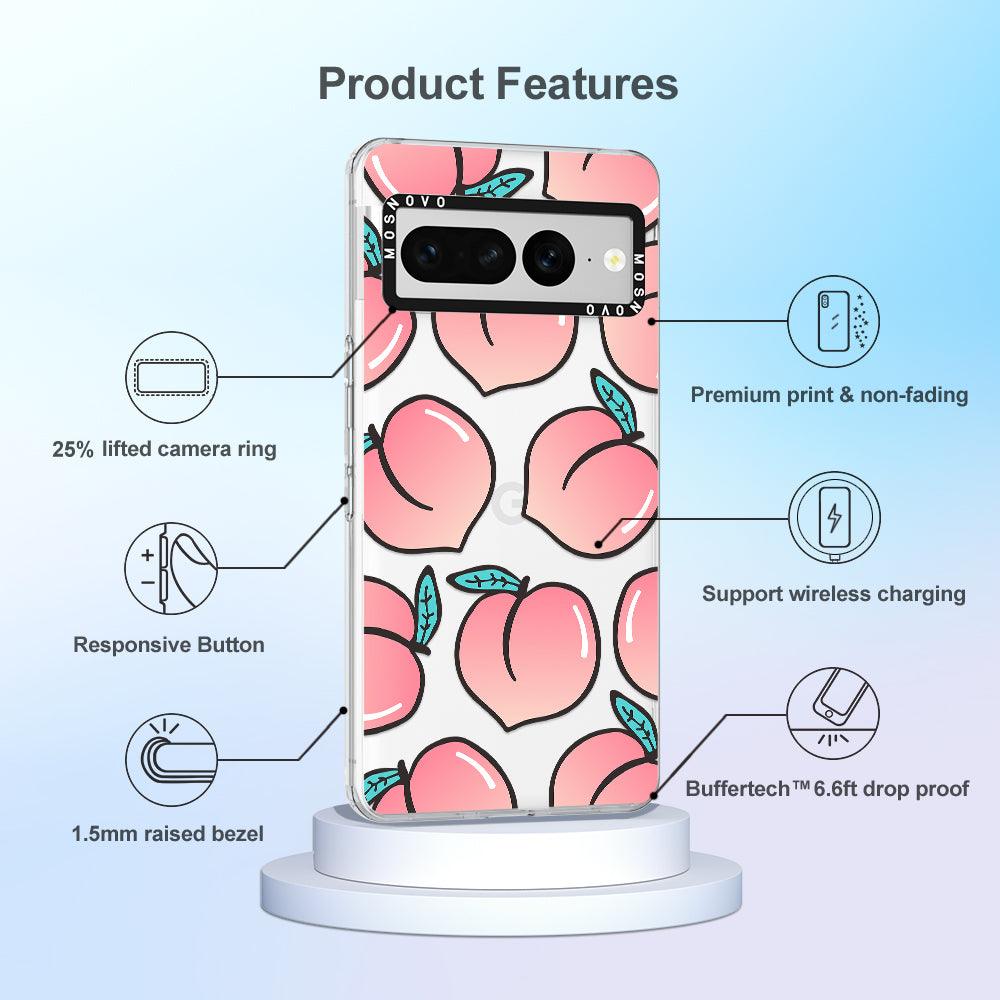 Cute Peach Phone Case - Google Pixel 7 Pro Case - MOSNOVO