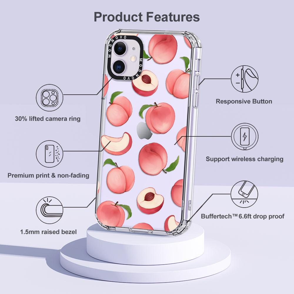 Cute Peach Phone Case - iPhone 11 Case - MOSNOVO