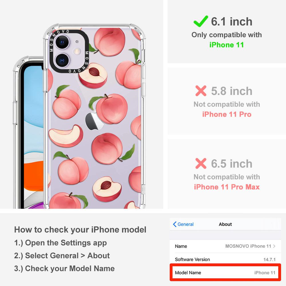 Cute Peach Phone Case - iPhone 11 Case - MOSNOVO