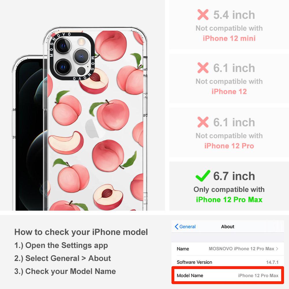Cute Peach Phone Case - iPhone 12 Pro Max Case - MOSNOVO