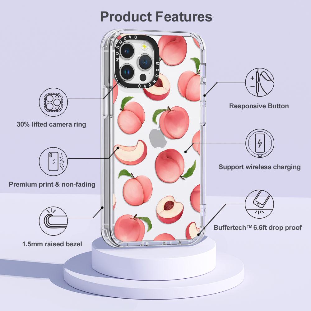 Cute Peach Phone Case - iPhone 12 Pro Max Case - MOSNOVO