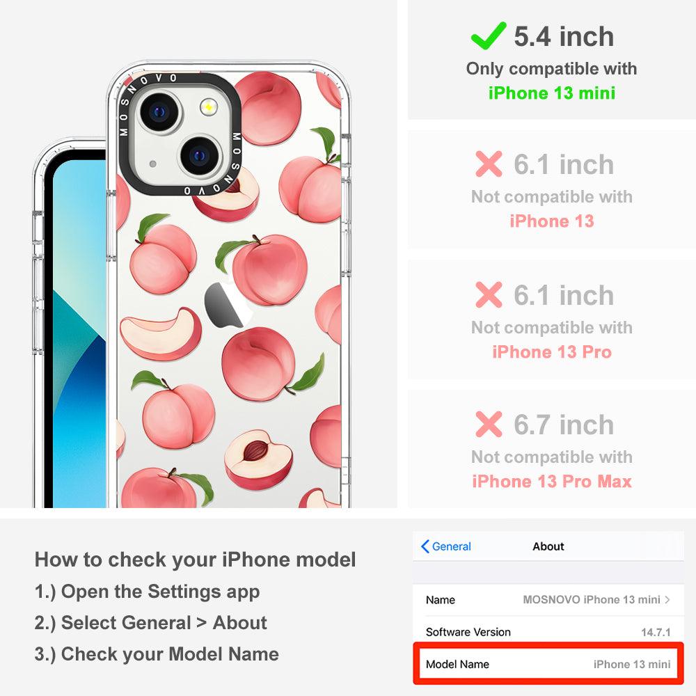 Cute Peach Phone Case - iPhone 13 Mini Case - MOSNOVO