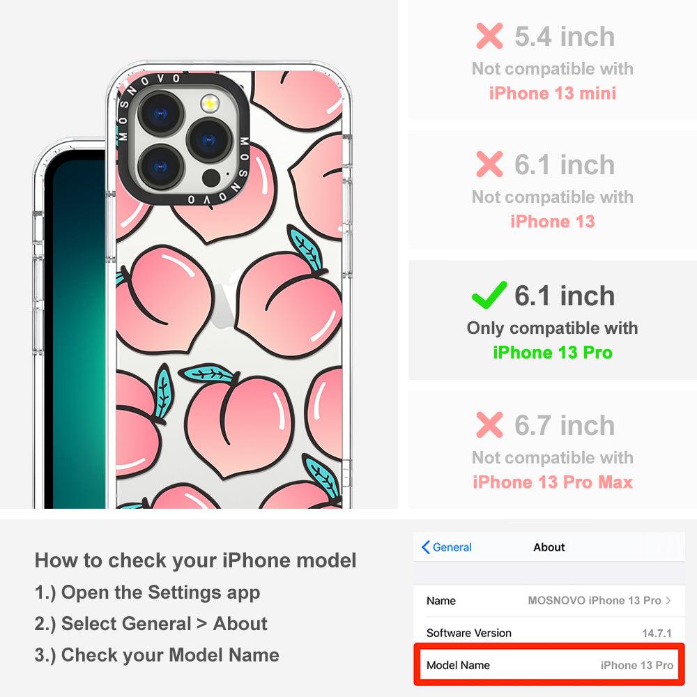 Cute Peach Phone Case - iPhone 13 Pro Case - MOSNOVO