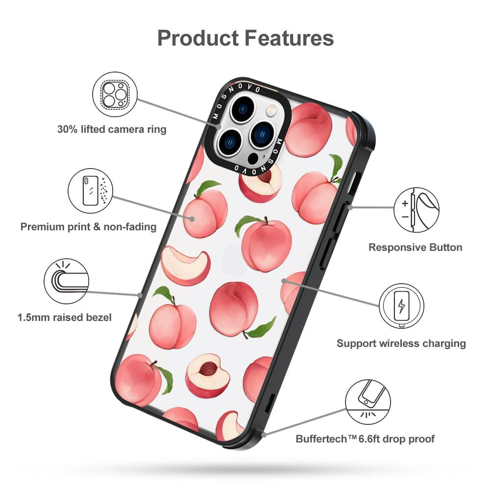 Cute Peach Phone Case - iPhone 13 Pro Max Case - MOSNOVO