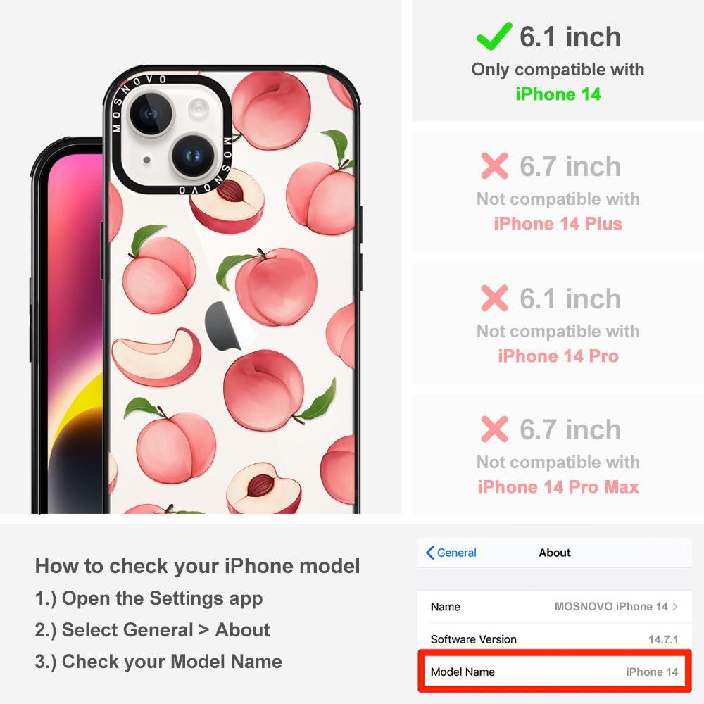 Cute Peach Phone Case - iPhone 14 Case - MOSNOVO