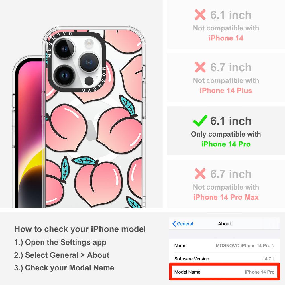 Cute Peach Phone Case - iPhone 14 Pro Case - MOSNOVO