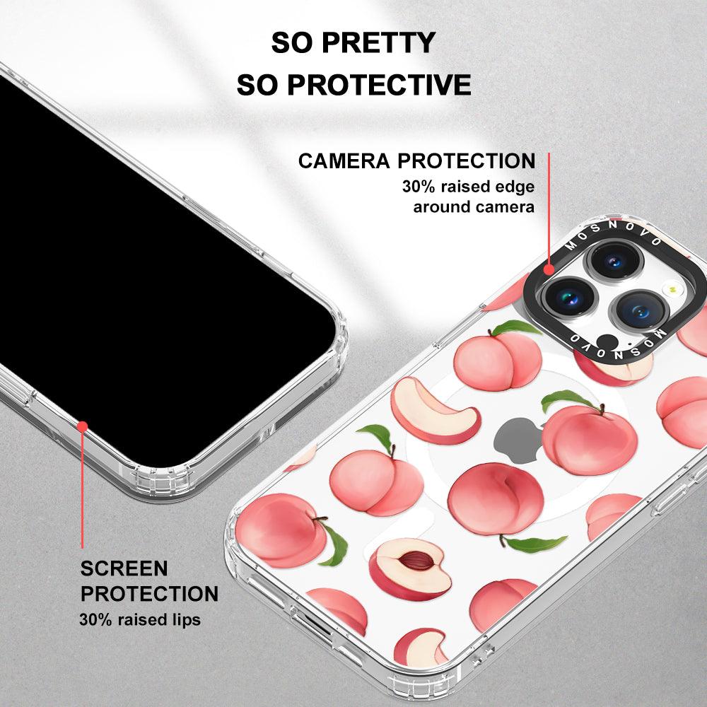 Cute Peach Phone Case - iPhone 14 Pro Max Case - MOSNOVO