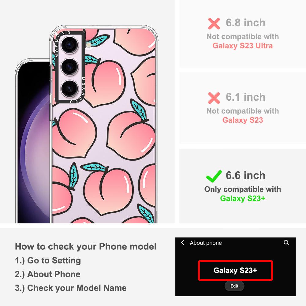 Cute Peach Phone Case - Samsung Galaxy S23 Plus Case - MOSNOVO