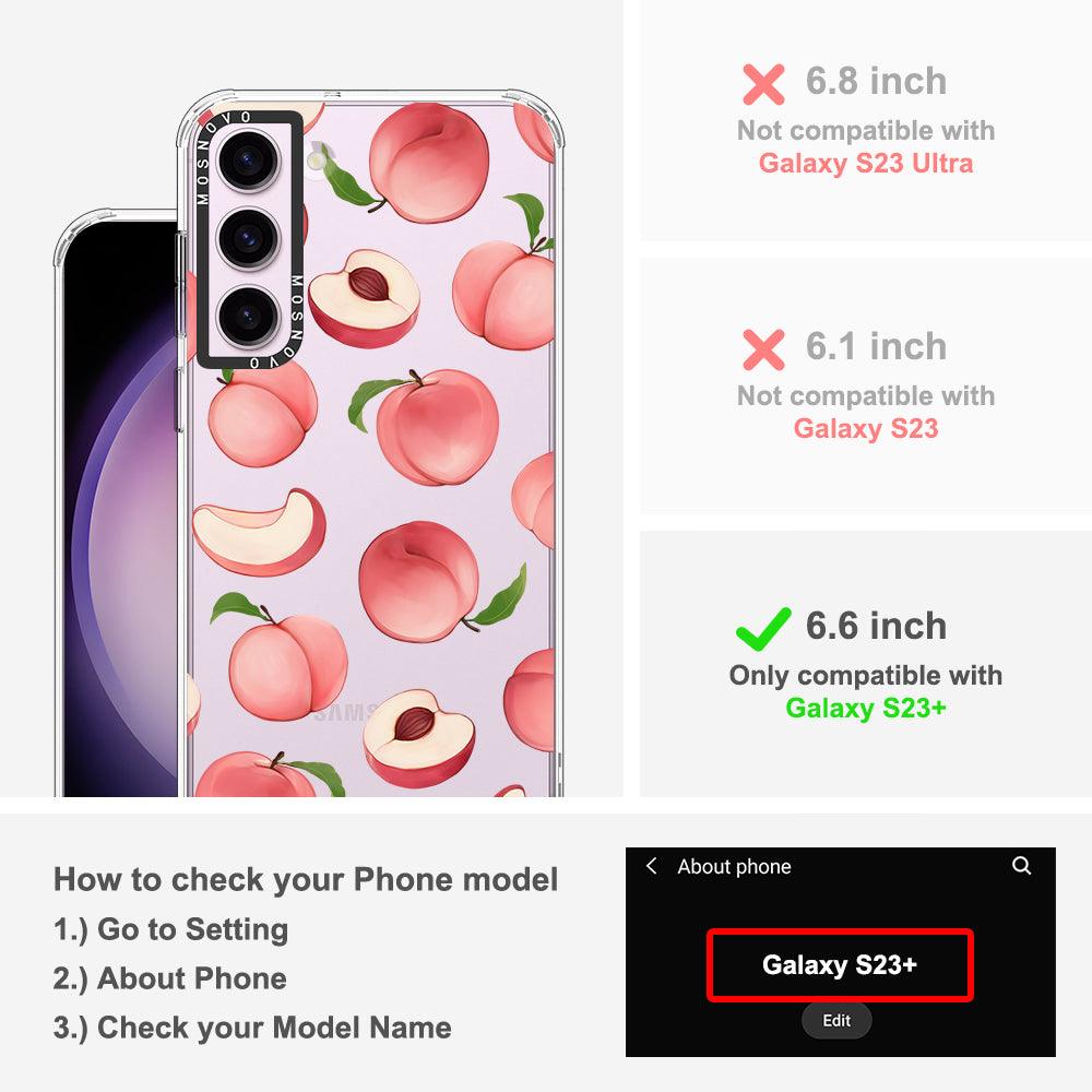 Cute Peach Phone Case - Samsung Galaxy S23 Plus Case - MOSNOVO