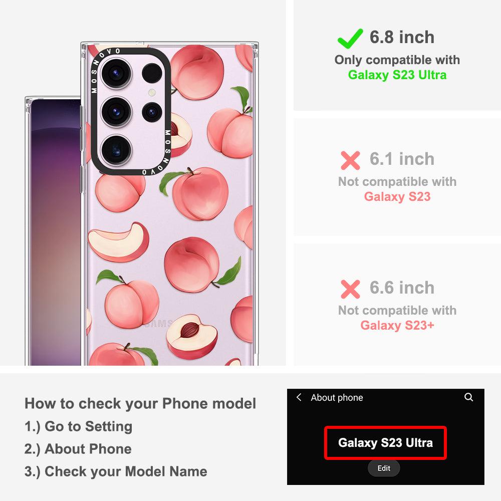 Cute Peach Phone Case - Samsung Galaxy S23 Ultra Case - MOSNOVO