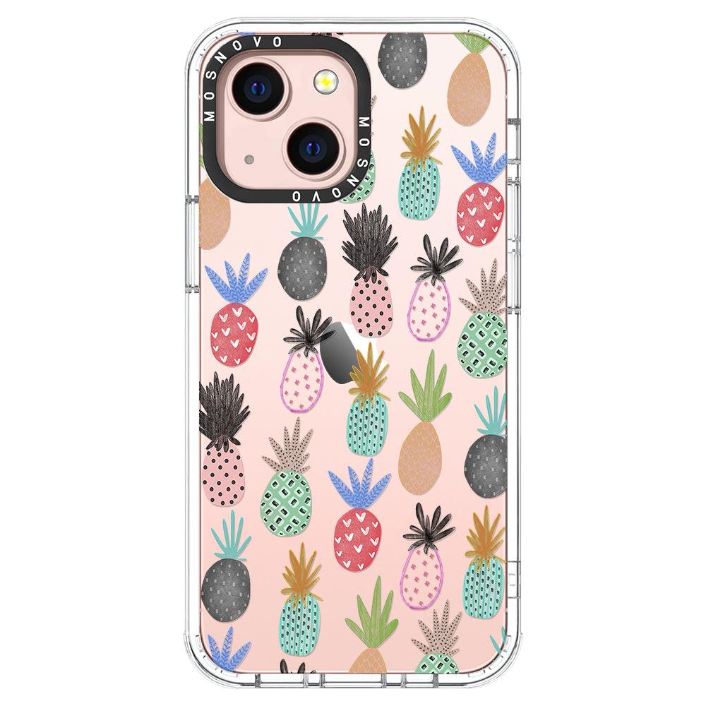 Cute Pineapple Phone Case - iPhone 13 Mini Case - MOSNOVO