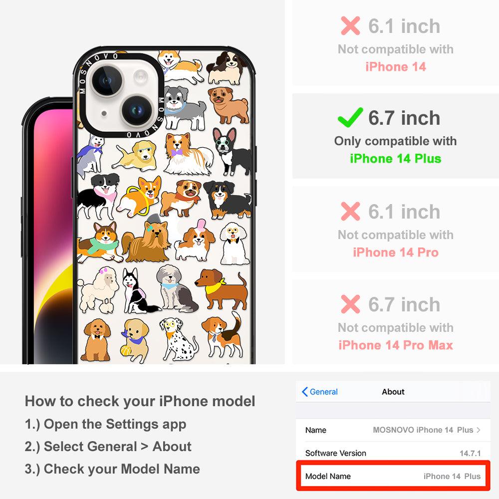 Cute Puppy Phone Case - iPhone 14 Plus Case - MOSNOVO