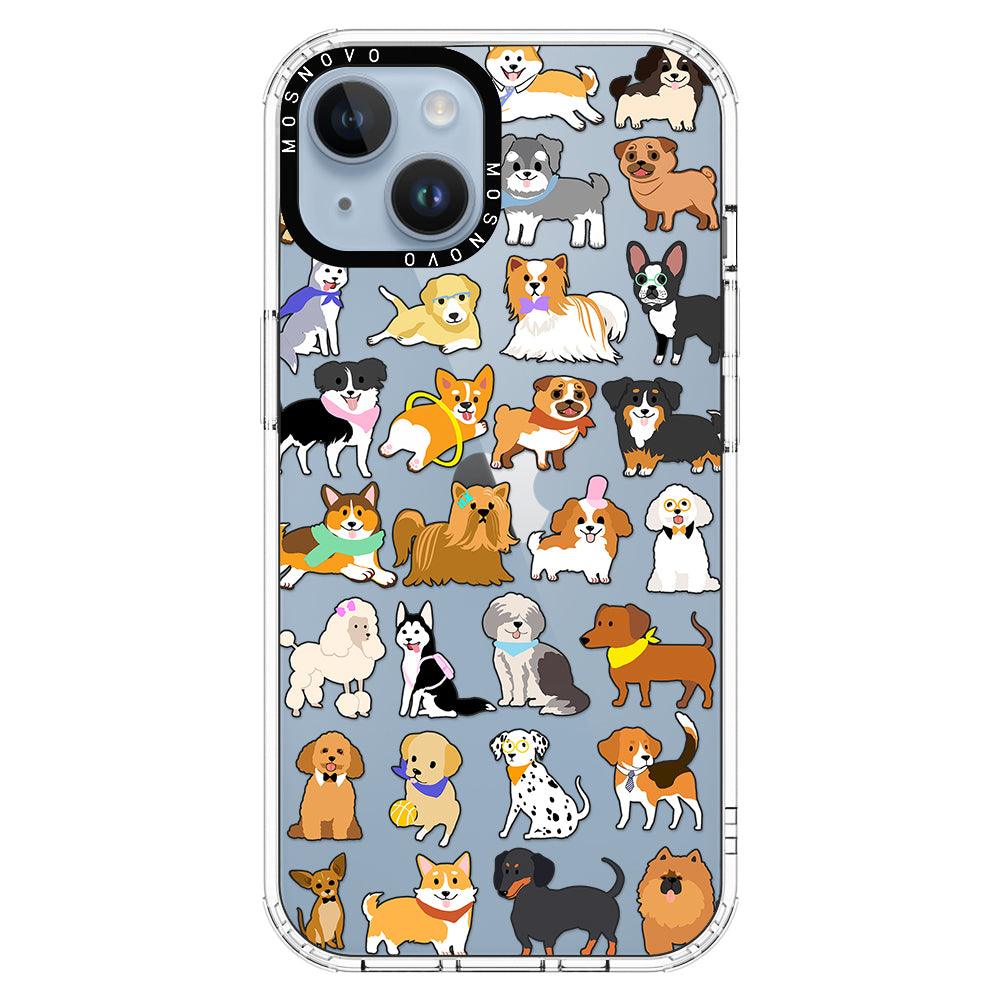 Cute Puppy Phone Case - iPhone 14 Plus Case - MOSNOVO