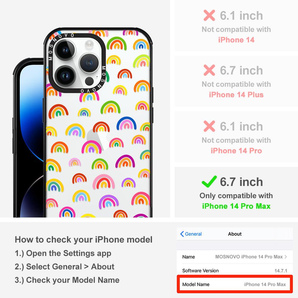 Cute Rainbow Phone Case - iPhone 14 Pro Max Case - MOSNOVO