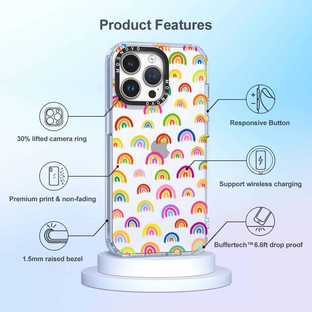 Cute Rainbow Phone Case - iPhone 14 Pro Max Case - MOSNOVO