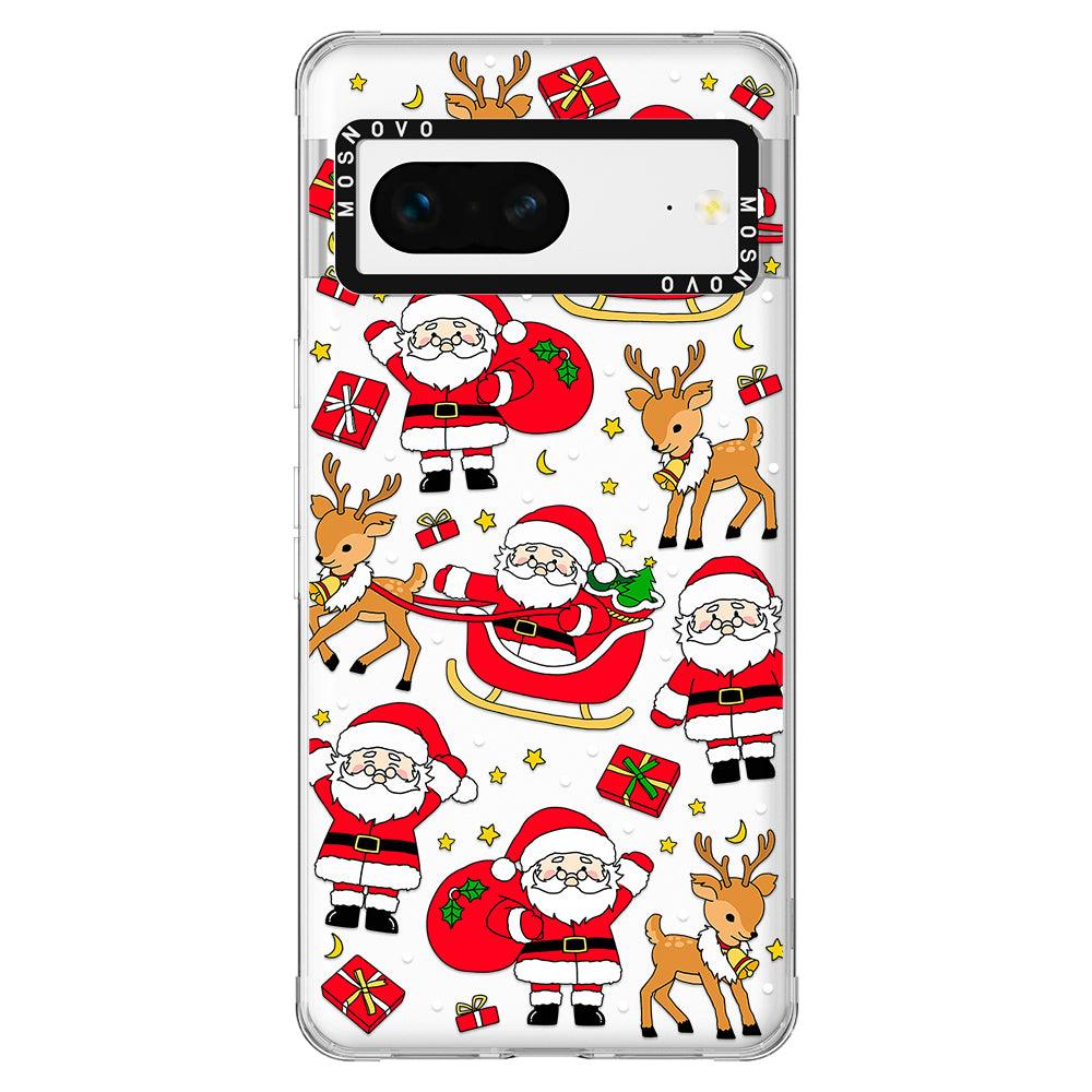 Cute Santa Claus Deer Phone Case - Google Pixel 7 Case - MOSNOVO