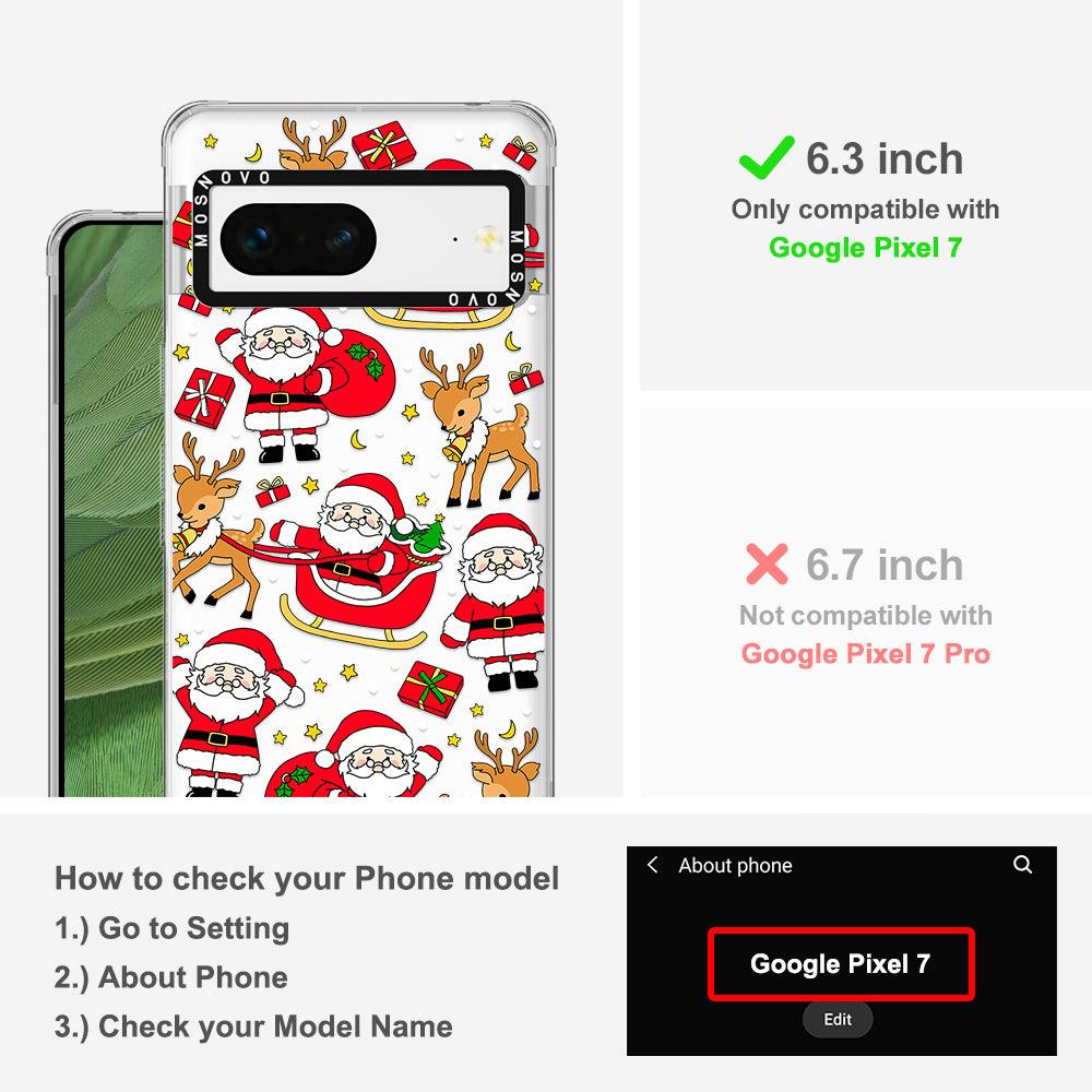 Cute Santa Claus Deer Phone Case - Google Pixel 7 Case - MOSNOVO