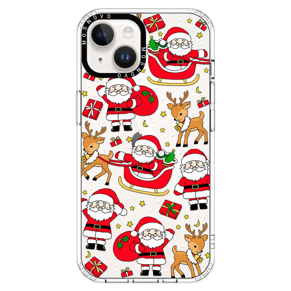 Cute Santa Claus Deer Phone Case - iPhone 14 Case - MOSNOVO