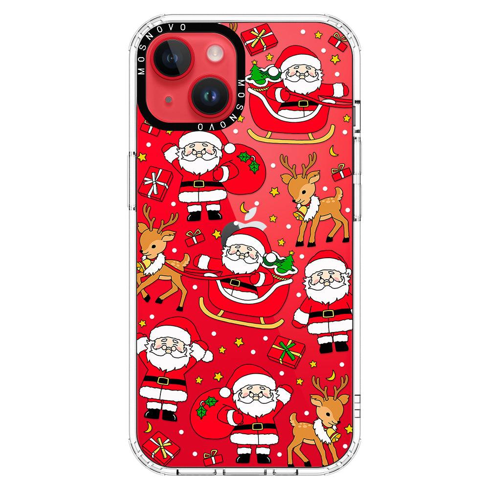 Cute Santa Claus Deer Phone Case - iPhone 14 Case - MOSNOVO